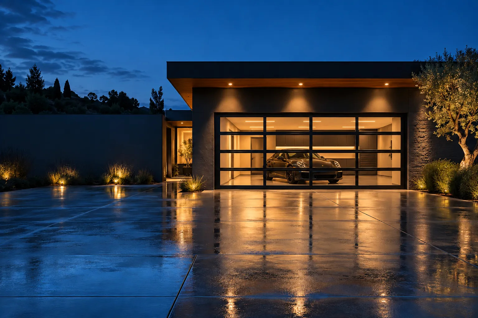 Full clear-glass door