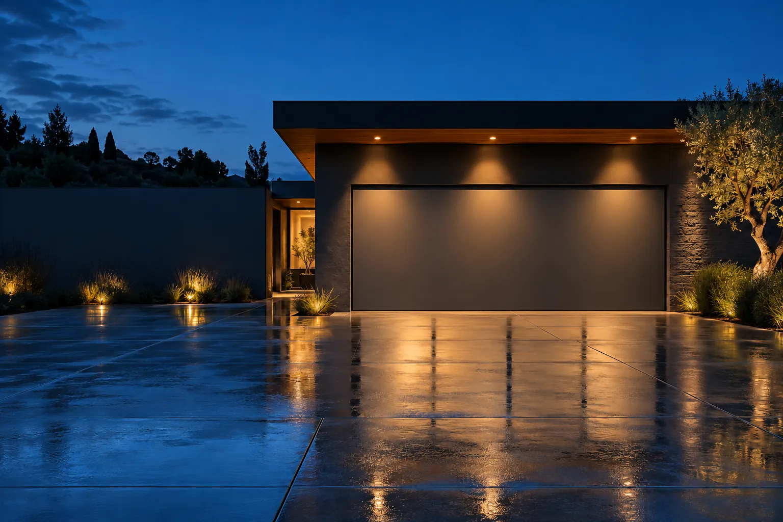 Graphite flush door