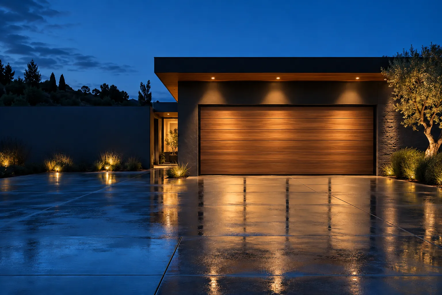 Walnut slat door