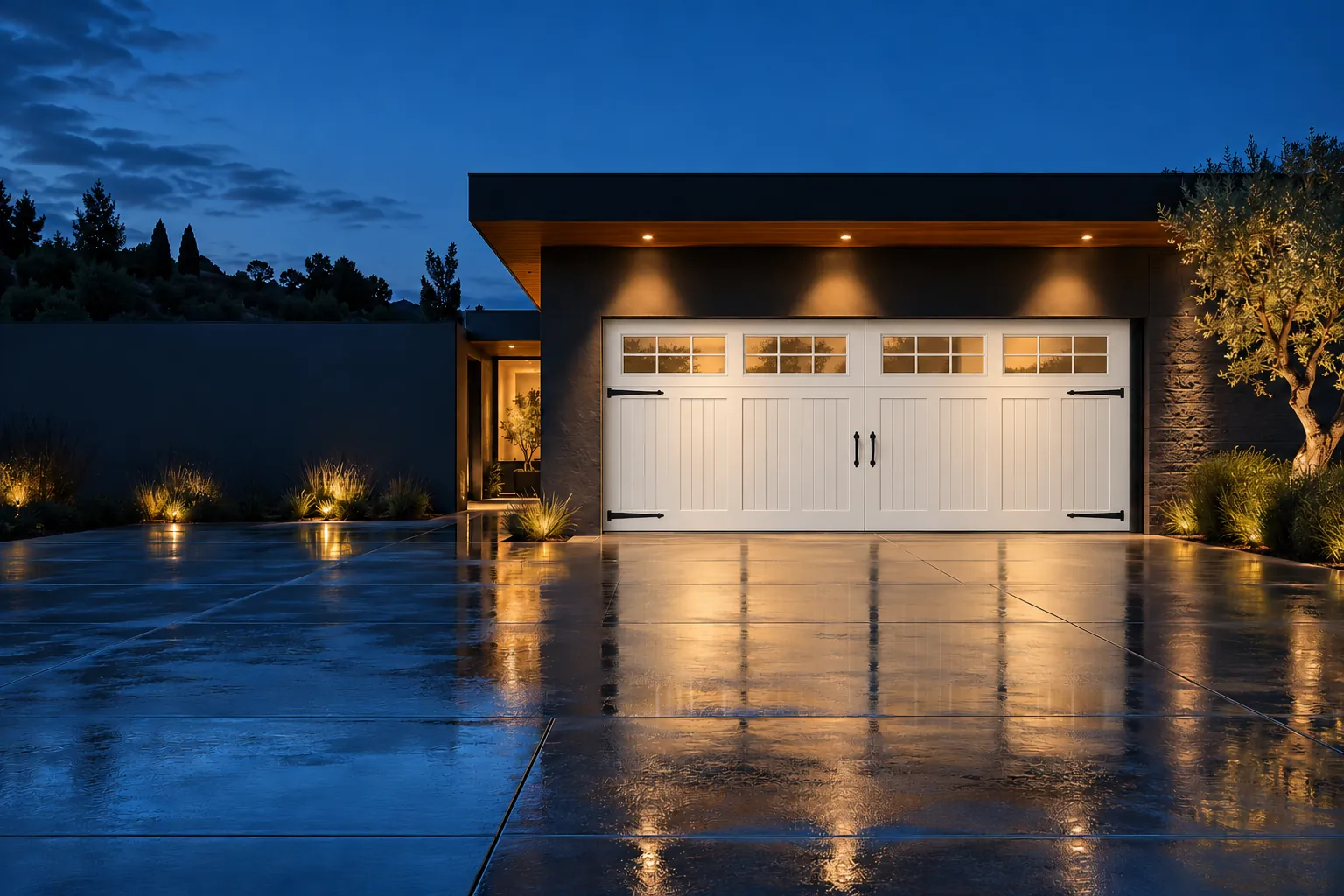 White carriage-house door
